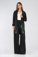 Cienki cekinowy blezer Z95 Black - Nife