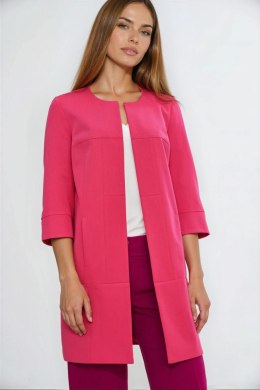 Dłuższa marynarka z przeszyciami z rękawem 3/4 Z92 Pink - Nife
