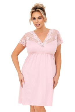 Koszula Nocna Model Livia Plus Size Powder Pink - Donna