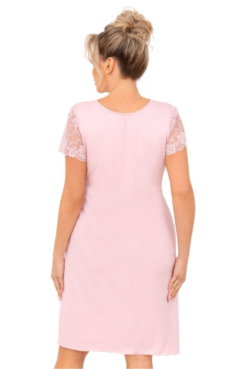 Koszula Nocna Model Livia Plus Size Powder Pink - Donna