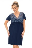 Koszula Nocna Model Melania Plus Size Navy - Donna