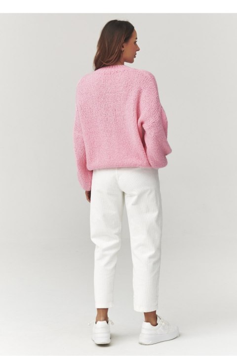 Sweter Damski Model C37 Powder Pink - Makadamia