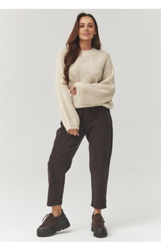 Spodnie Damskie Model C33 Czekolada - Makadamia