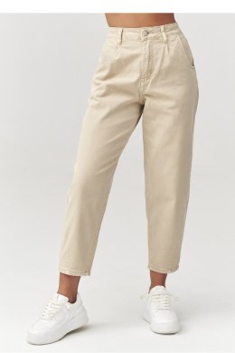 Spodnie Jeansy Damskie Model C31 Beige - Makadamia