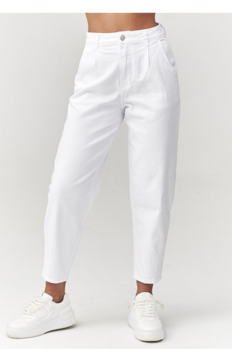 Spodnie Jeansy Damskie Model C31 White - Makadamia