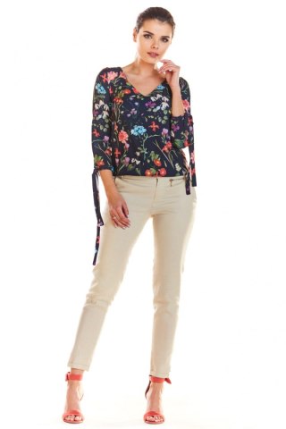 Bluzka Model M191 Flowers Navy - Infinite You