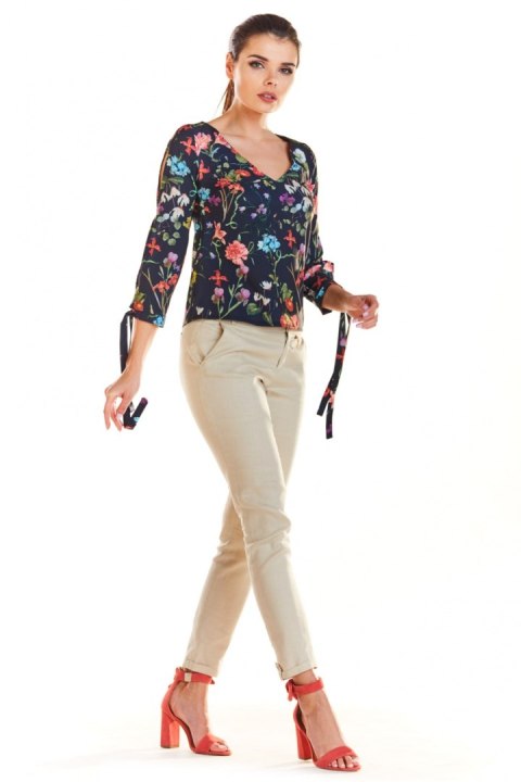 Bluzka Model M191 Flowers Navy - Infinite You