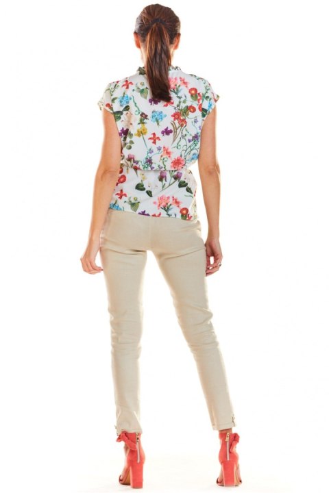 Bluzka Model M194 Flowers Ecru - Infinite You