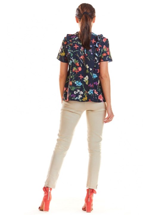 Bluzka Model M198 Flowers Navy - Infinite You