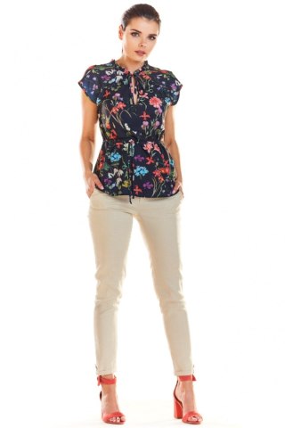 Bluzka Model M194 Flowers Navy - Infinite You