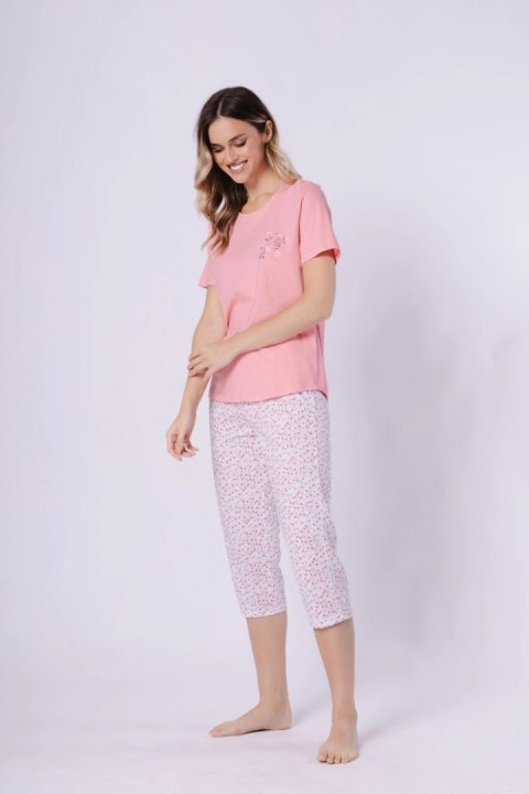 Piżama Damska Model Oksana 1721 Coral/White - M-Max