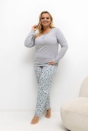 Piżama Damska Plus Size Model DU-KN-FP-502.97 Grey - Forever Pink