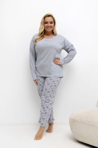Piżama Damska Plus Size Model DU-PI-FP-501.22 Grey - Forever Pink