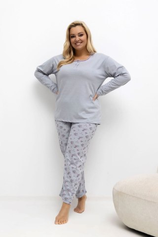 Piżama Damska Plus Size Model DU-PI-FP-501.22 Grey - Forever Pink