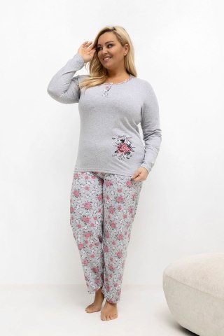 Piżama Damska Plus Size Model DU-PI-FP-503.47 Grey - Forever Pink
