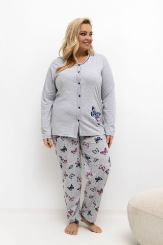 Piżama Damska Plus Size Model DU-PI-FP-504.17 Grey - Forever Pink