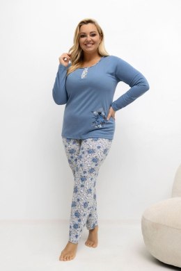 Piżama Damska Plus Size Model DU-PI-FP-506.56 Blue - Forever Pink
