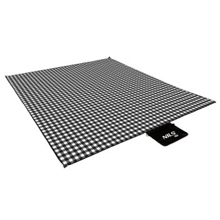 NC2310 KOC PIKNIKOWY BIAŁO-CZARNY 300x200 CM PE + ALU NILS CAMP