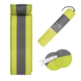 NC4349 ZIELONO-SZARA MATA SAMOPOMPUJĄCA Z PODUSZKĄ NILS CAMP