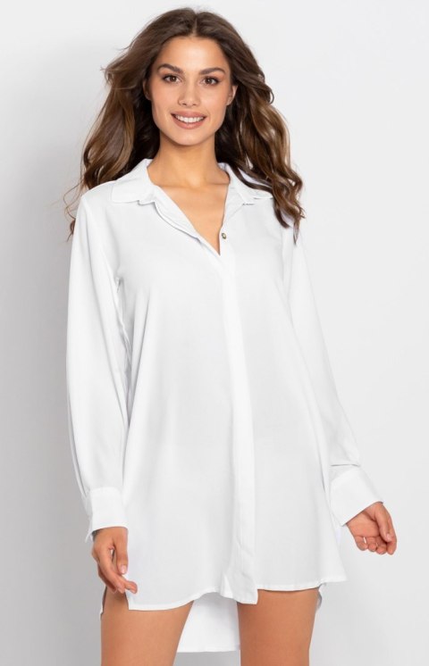 Koszulka nocna Koszula Nocna Model Bella 178897 White/Gold - Momenti Per Me