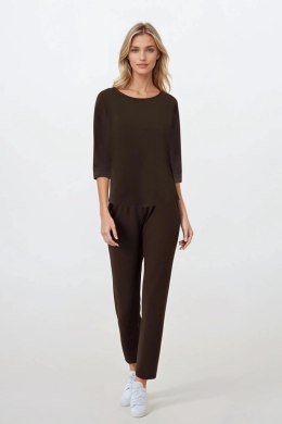 Piżama Damska Model Bonjour 217680 Espresso Chocolate - Momenti Per Me
