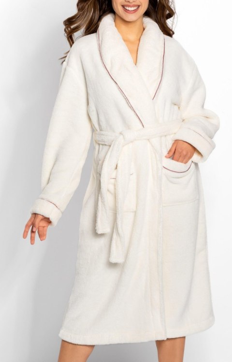 Szlafrok Damski Model Dolce Vita 223350 Ecru/Dusty Pink - Momenti Per Me