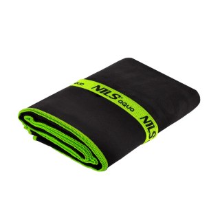 NAR11 CZARNY RĘCZNIK Z MIKROFIBRY 140x70 cm NILS AQUA