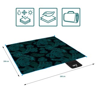 NC2222 KOC PIKNIKOWY LIŚCIE 200x200 PE ALU NILS CAMP