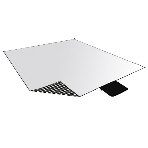 NC2311 KOC PIKNIKOWY BIAŁO-CZARNY 200x200 CM PE + ALU NILS CAMP