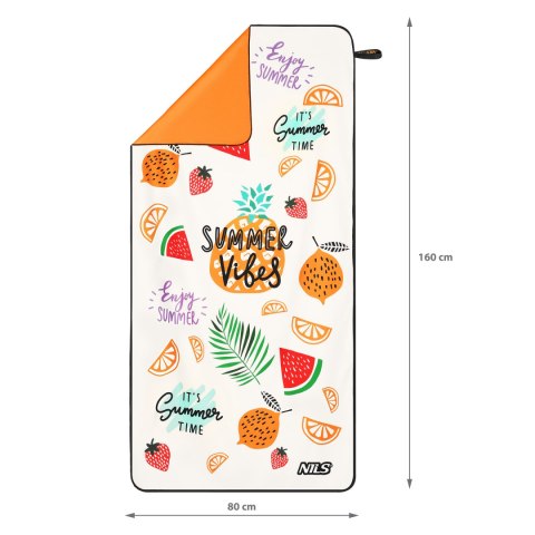 NCR14 RĘCZNIK Z MIKROFIBRY SUMMER 160x80 cm NILS