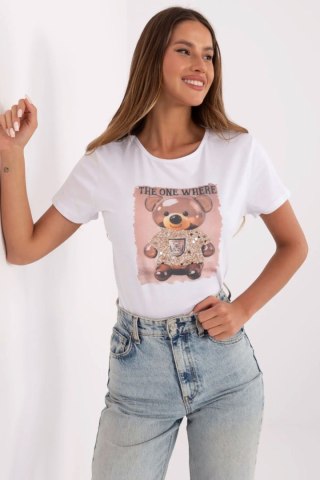 Tshirt Damski Model NM-TS-NG25285.74P White/Beige - NM