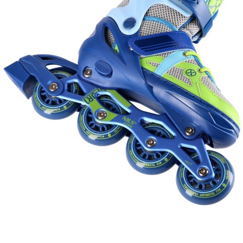 NJ1828A NIEBIESKO-ZIELONE ROZM. L(39-42) ŁYŻWOROLKI NILS EXTREME