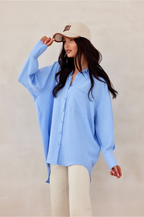 Koszula Damska Model Elisa NIE BLU0192 Blue - Roco Fashion