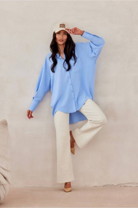 Koszula Damska Model Elisa NIE BLU0192 Blue - Roco Fashion