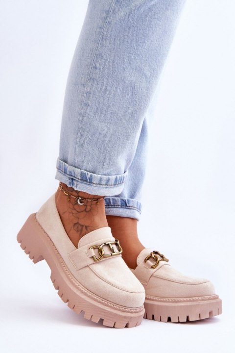 Mokasyny Model Larey H8-302 Light Beige - Step in style